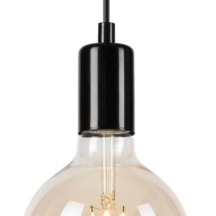 Lampadario a sospensione con filo ASTRID 1xE27/60W/230V nero lucido