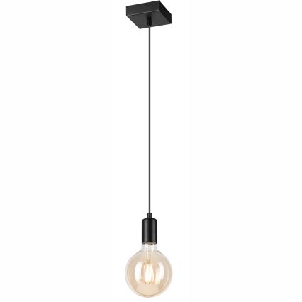 Lampadario a sospensione con filo ASTRID 1xE27/60W/230V opaco nero