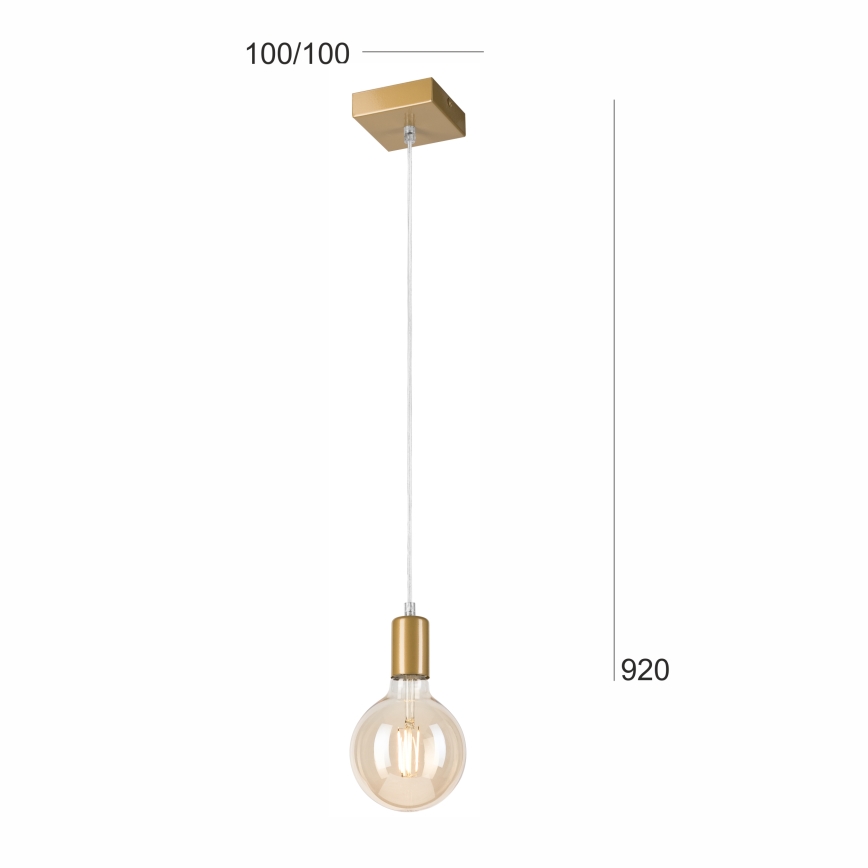 Lampadario a sospensione con filo ASTRID 1xE27/60W/230V oro