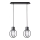 Lampadario a sospensione con filo AURA 2xE27/60W/230V nero