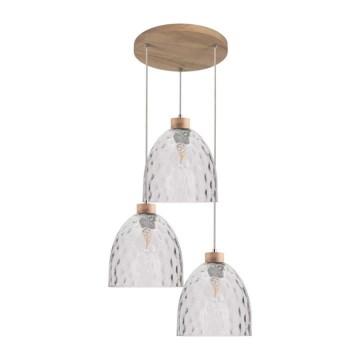 Lampadario a sospensione con filo AURA 3xE27/60W/230V