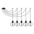 Lampadario a sospensione con filo AURA 5xE27/60W/230V nero
