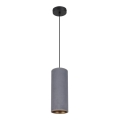 Lampadario a sospensione con filo AVALO 1xE27/60W/230V grigio