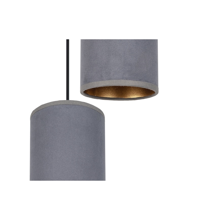 Lampadario a sospensione con filo AVALO 2xE27/60W/230V diametro 20 cm grigio