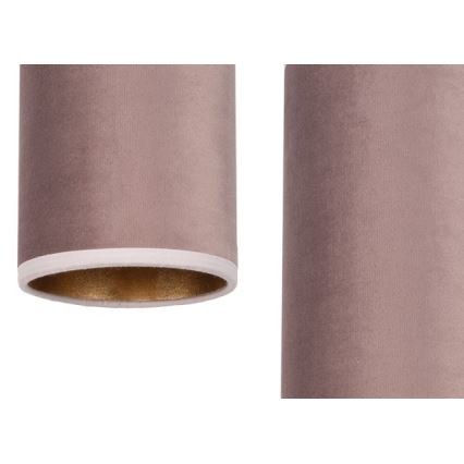 Lampadario a sospensione con filo AVALO 2xE27/60W/230V diametro 20 cm rosa