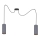 Lampadario a sospensione con filo AVALO 2xE27/60W/230V ragno grigio