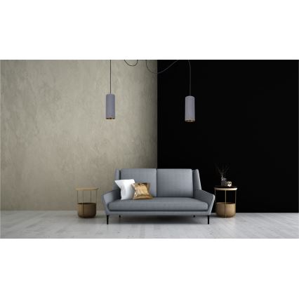 Lampadario a sospensione con filo AVALO 2xE27/60W/230V ragno grigio