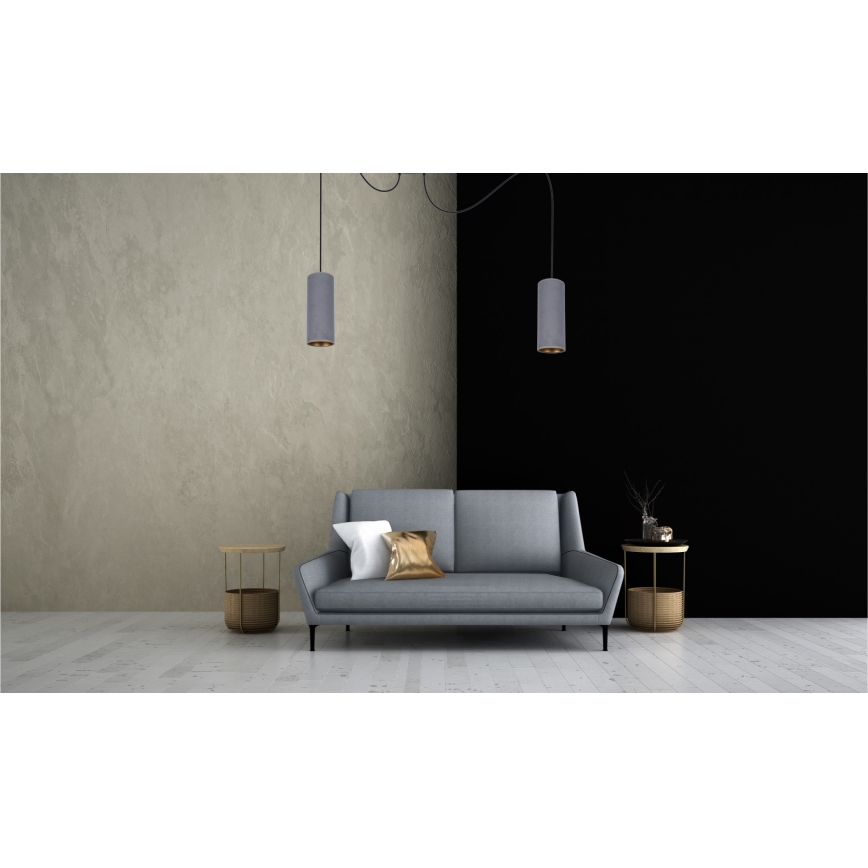 Lampadario a sospensione con filo AVALO 2xE27/60W/230V ragno grigio