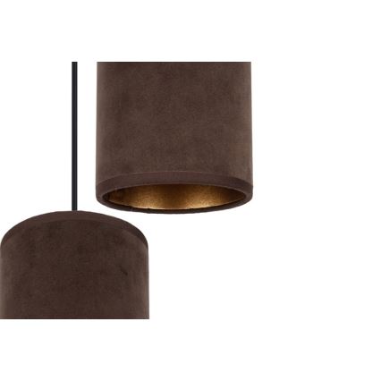 Lampadario a sospensione con filo AVALO 2xE27/60W/230V ragno marrone/rame