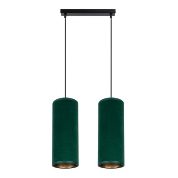 Lampadario a sospensione con filo AVALO 2xE27/60W/230V verde