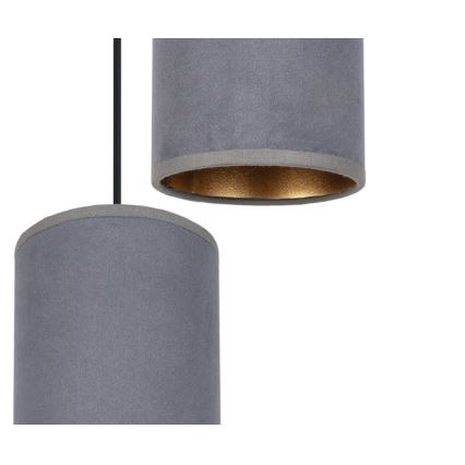 Lampadario a sospensione con filo AVALO 3xE27/60W/230V diametro 35 cm grigio