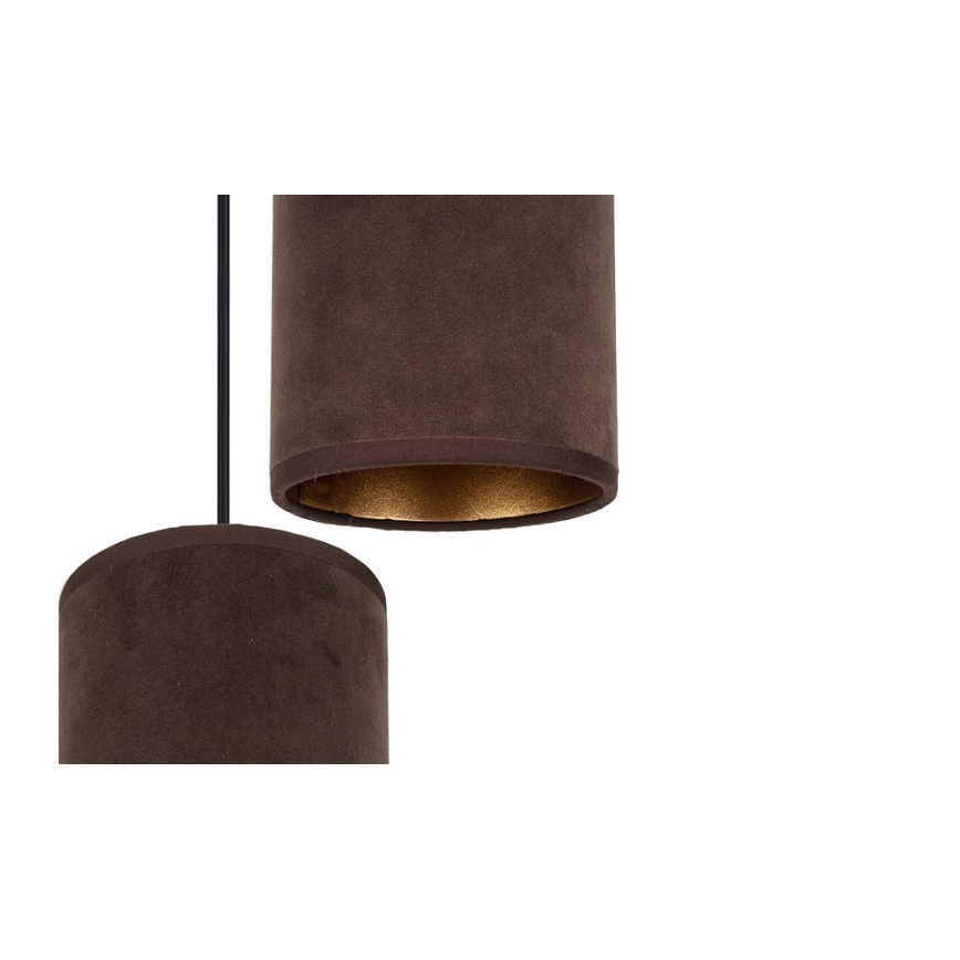 Lampadario a sospensione con filo AVALO 3xE27/60W/230V marrone