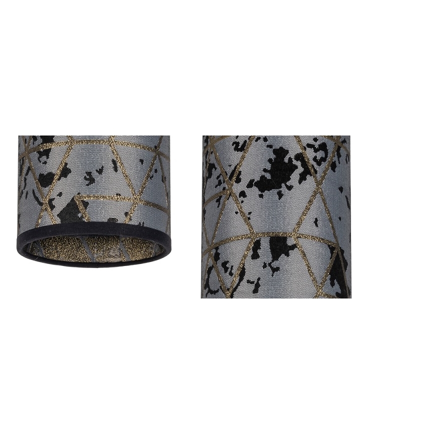 Lampadario a sospensione con filo AVALO 3xE27/60W/230V ragno grigio/nero