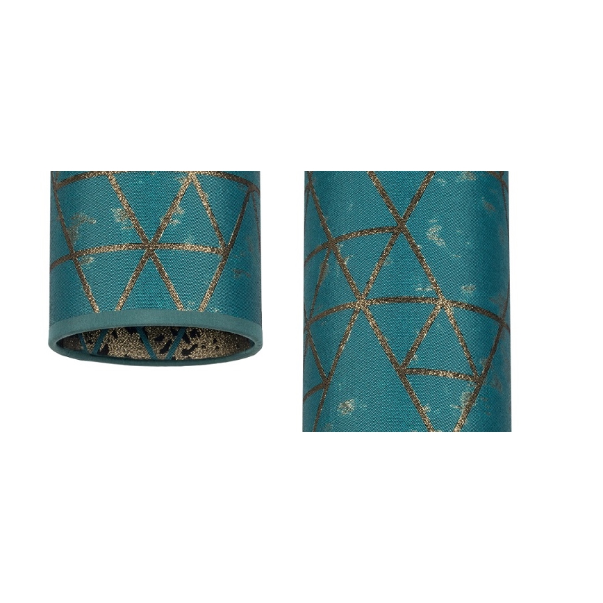 Lampadario a sospensione con filo AVALO 3xE27/60W/230V ragno turchese/oro