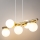 Lampadario a sospensione con filo AVOLA 5xG9/12W/230V oro