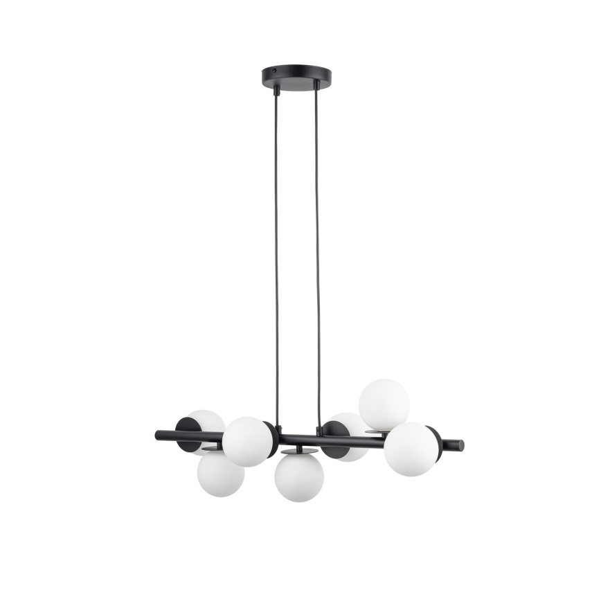 Lampadario a sospensione con filo AVOLA 7xG9/12W/230V nero