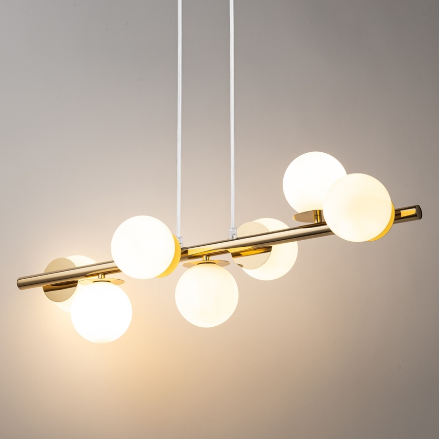 Lampadario a sospensione con filo AVOLA 7xG9/12W/230V oro