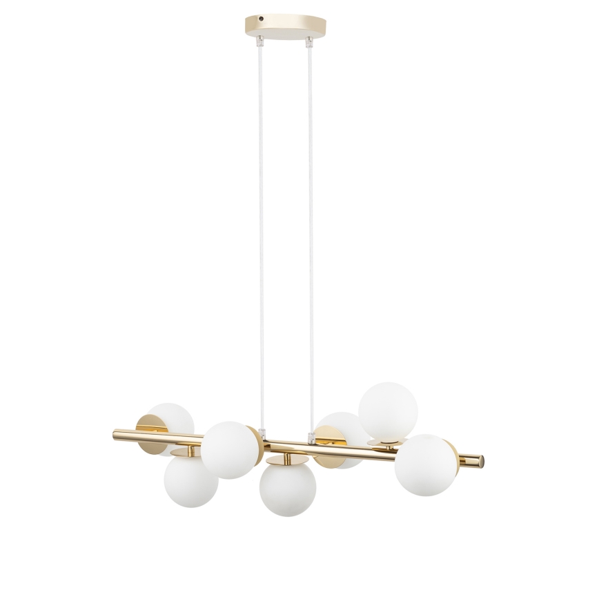Lampadario a sospensione con filo AVOLA 7xG9/12W/230V oro