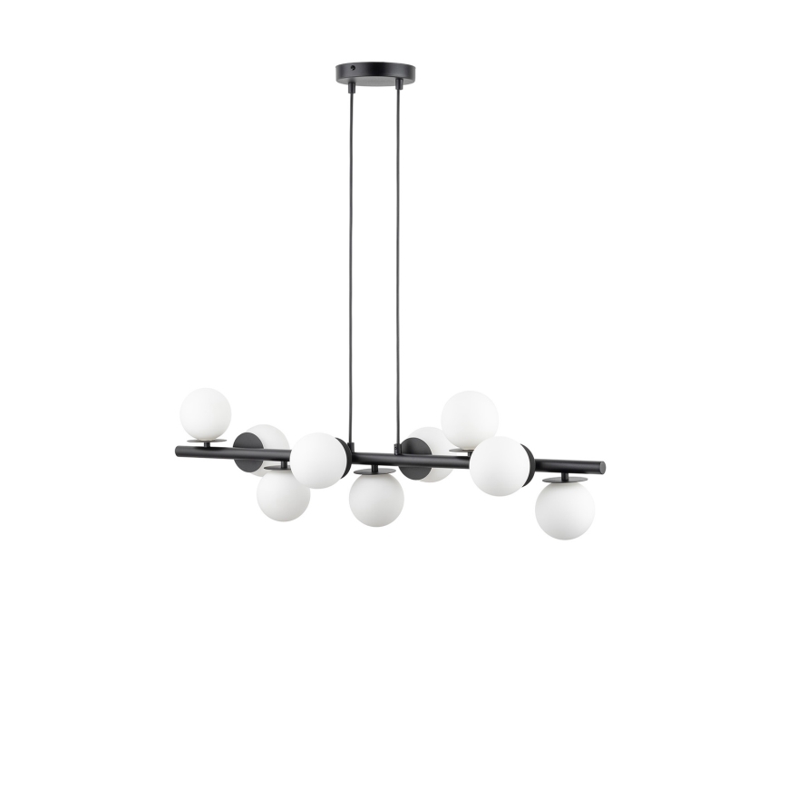 Lampadario a sospensione con filo AVOLA 9xG9/12W/230V nero