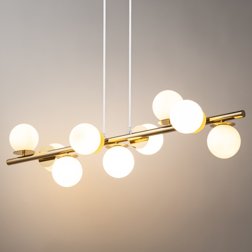 Lampadario a sospensione con filo AVOLA 9xG9/12W/230V oro
