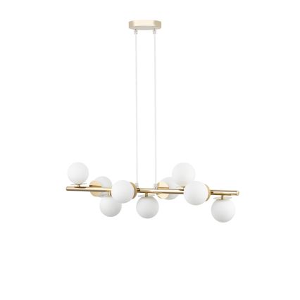 Lampadario a sospensione con filo AVOLA 9xG9/12W/230V oro
