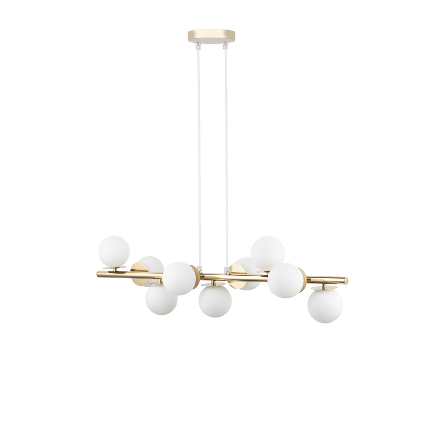 Lampadario a sospensione con filo AVOLA 9xG9/12W/230V oro