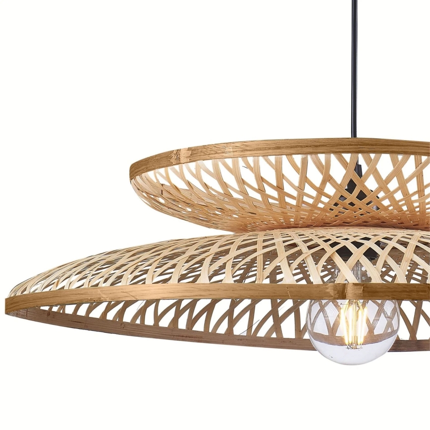 Lampadario a sospensione con filo BALI 1xE27/20W/230V diametro 60 cm bambù