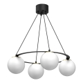 Lampadario a sospensione con filo BALLO 4xE27/15W/230V nero/bianco