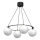 Lampadario a sospensione con filo BALLO 4xE27/15W/230V nero/bianco
