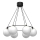 Lampadario a sospensione con filo BALLO 6xE27/15W/230V nero/bianco