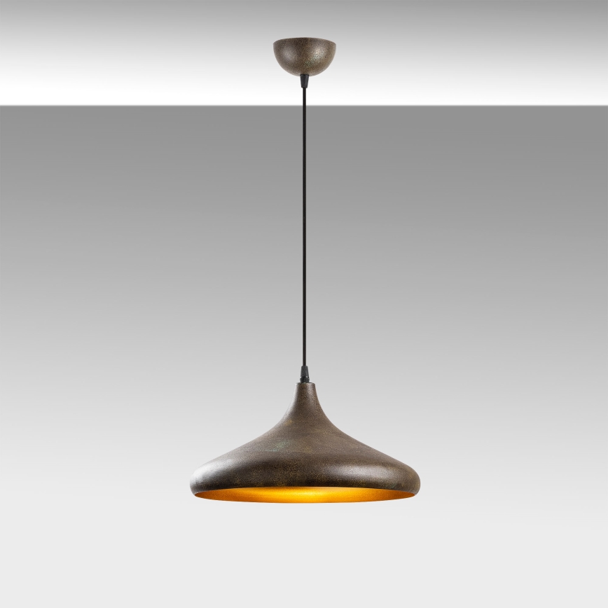 Lampadario a sospensione con filo BAREK 1xE27/40W/230V grigio