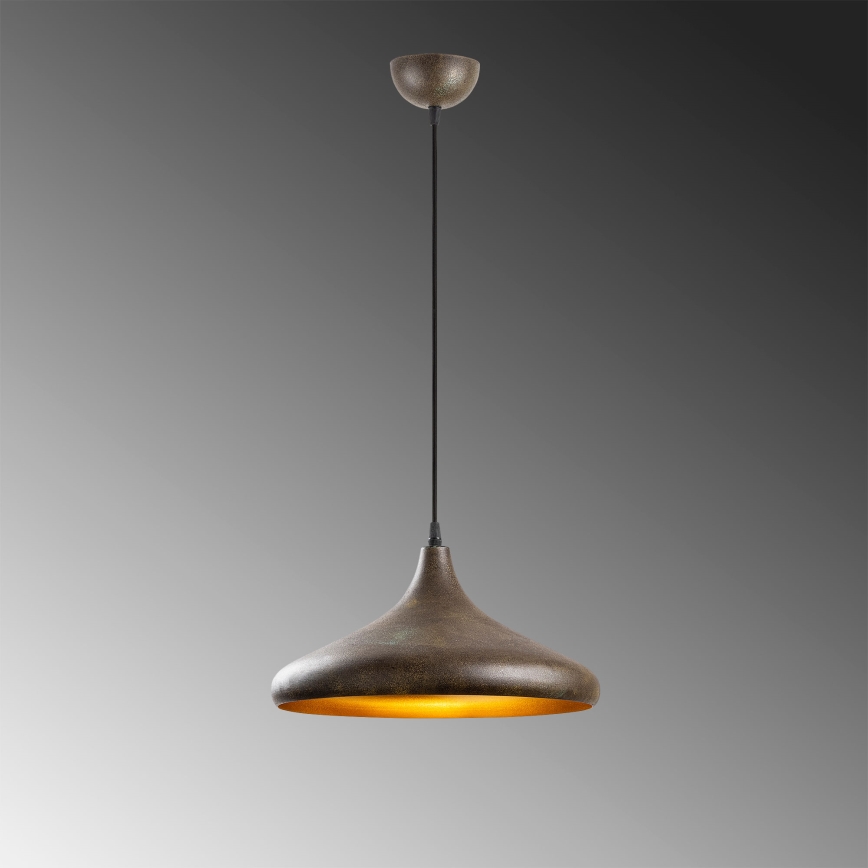 Lampadario a sospensione con filo BAREK 1xE27/40W/230V grigio