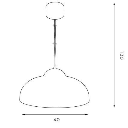 Lampadario a sospensione con filo BASCA 1xE27/60W/230V