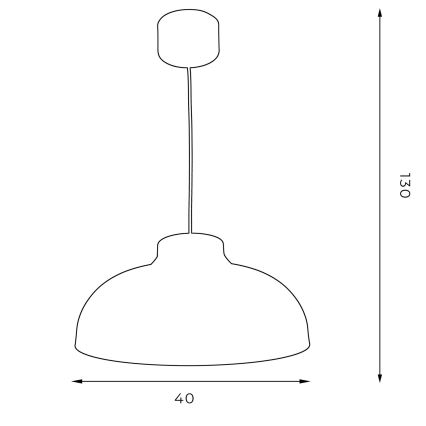 Lampadario a sospensione con filo BASCA 1xE27/60W/230V nero/oro