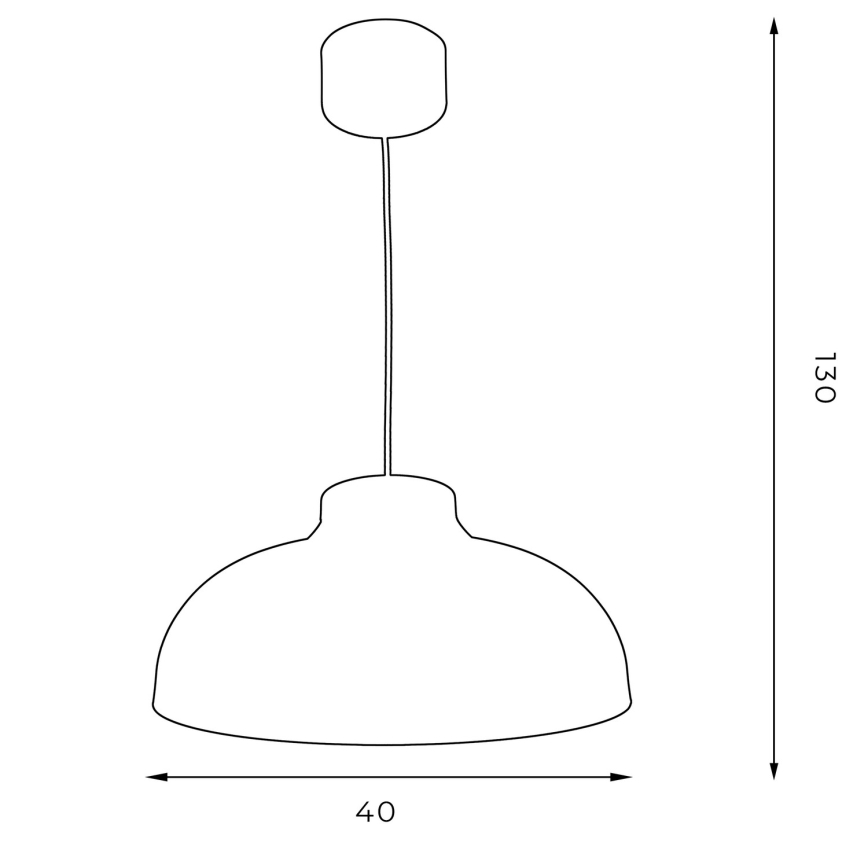 Lampadario a sospensione con filo BASCA 1xE27/60W/230V nero/oro