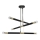 Lampadario a sospensione con filo BASTONE 6xE14/40W/230V nero/oro