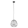 Lampadario a sospensione con filo BELL 1xG9/12W/230V diametro 24 cm nero/cromo lucido
