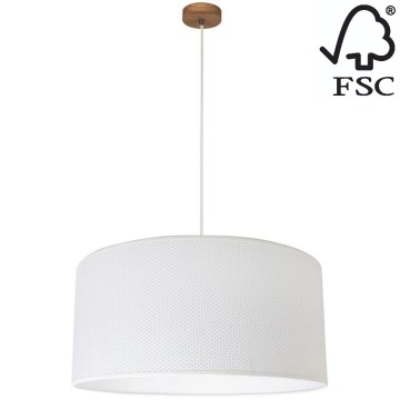 Lampadario a sospensione con filo BENITA 1xE27/40W/230V bianco/quercia – FSC certificato