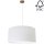 Lampadario a sospensione con filo BENITA 1xE27/40W/230V bianco/quercia – FSC certificato