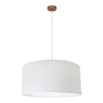 Lampadario a sospensione con filo BENITA 1xE27/40W/230V bianco/quercia
