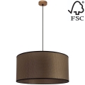 Lampadario a sospensione con filo BENITA 1xE27/40W/230V marrone/quercia – FSC certificato