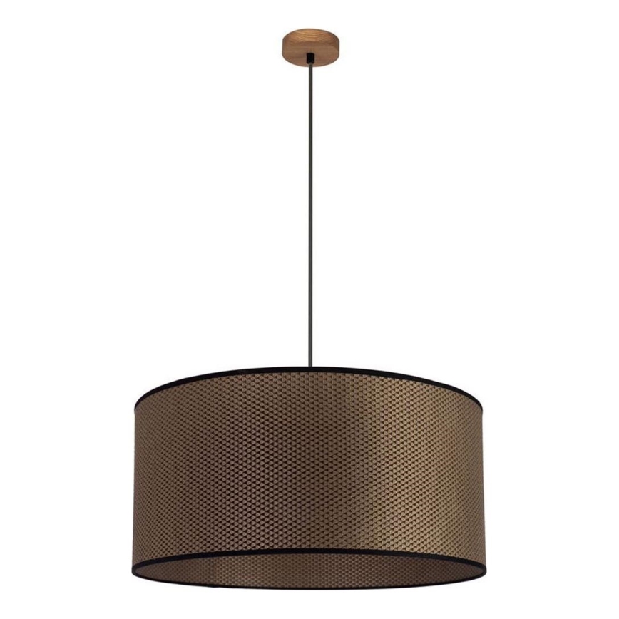 Lampadario a sospensione con filo BENITA 1xE27/40W/230V marrone/quercia
