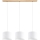 Lampadario a sospensione con filo BENITA 3xE27/40W/230V bianco/quercia