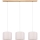 Lampadario a sospensione con filo BENITA 3xE27/40W/230V color crema/quercia