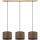 Lampadario a sospensione con filo BENITA 3xE27/40W/230V marrone/quercia