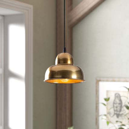 Lampadario a sospensione con filo BERCESTE 1xE27/40W/230V oro