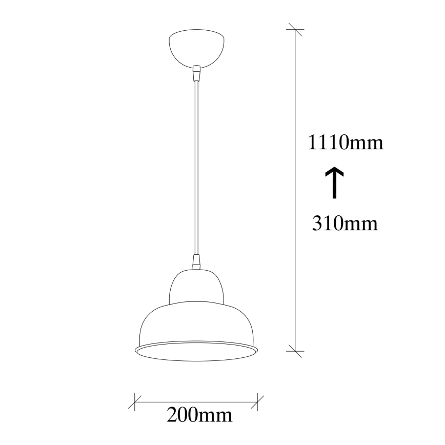 Lampadario a sospensione con filo BERCESTE 1xE27/40W/230V oro