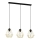 Lampadario a sospensione con filo BERGEN 3xE27/60W/230V nero/oro