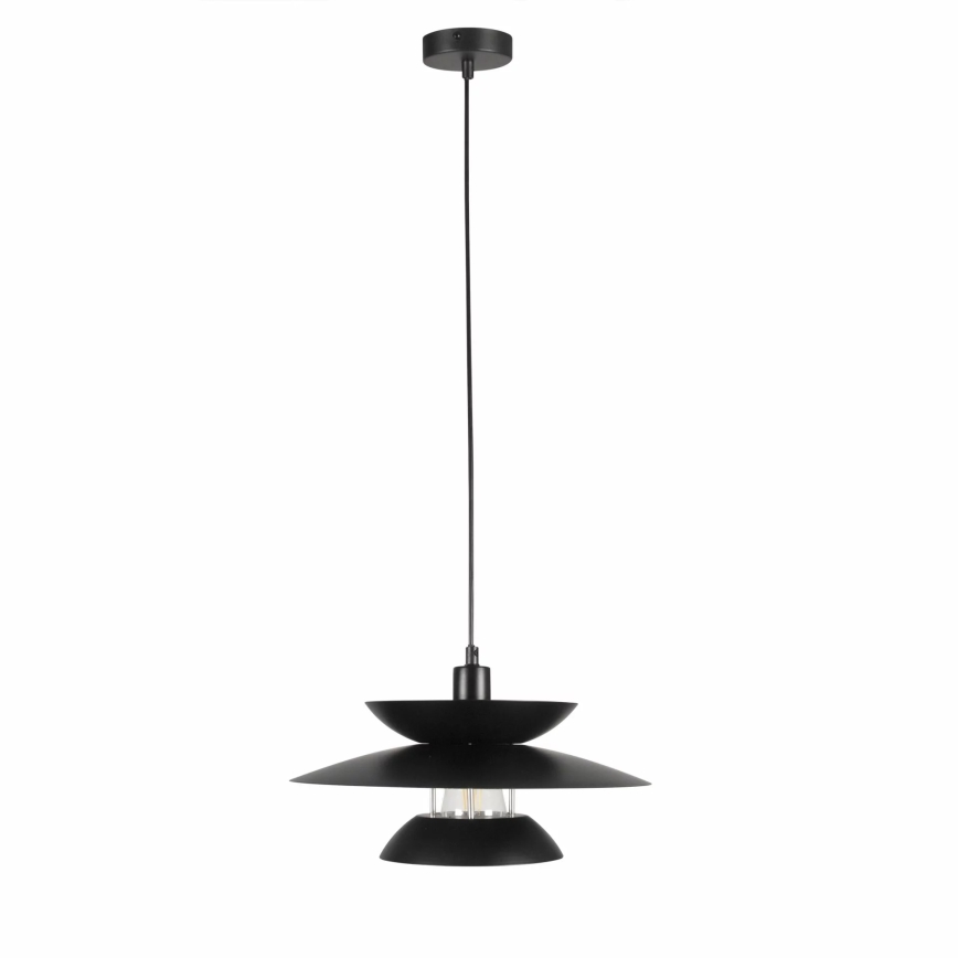 Lampadario a sospensione con filo BERIT 1xE27/20W/230V nero