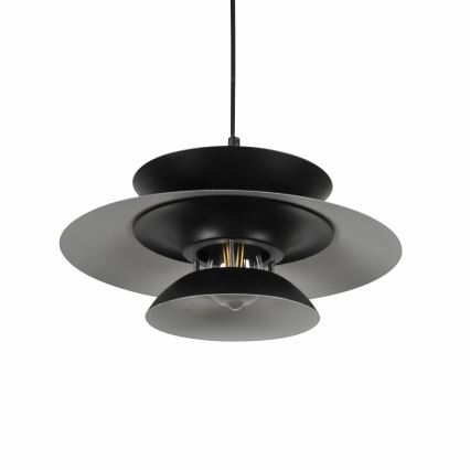 Lampadario a sospensione con filo BERIT 1xE27/20W/230V nero